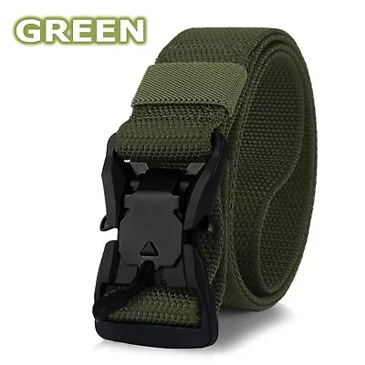 5 Colors Magnetic Tactical Belt Quick Release Buckle Nylon Fashion Adjustable • $8.95