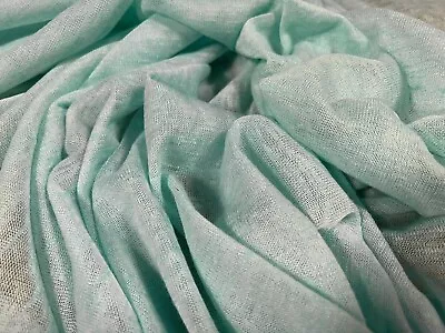 £3.99 • Buy Thick & Thin Stretch Spandex Single Jersey Fabric, Per Metre - Plain - Turquoise