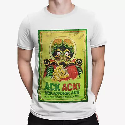 £6.99 • Buy Mars Attacks Post T-Shirt - Movie 90s Aliens Head Ack Ack Tee Retro Future Space