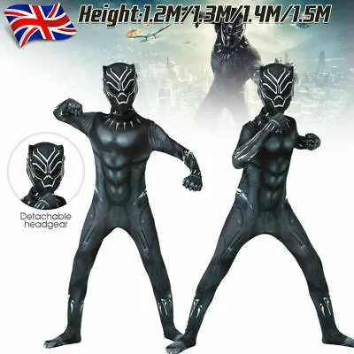 £11.75 • Buy Black Panther Boys Kids Superhero Cosplay Costume Party Fancy Dress Up Outfit
