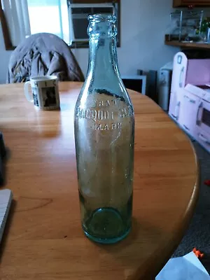 Vintage Clicquot Club Beverages Bottle Clear Blueish Glass Embossed  • $15