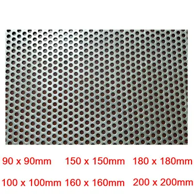£17.27 • Buy 5mm Hole X 8mm Pitch X 1mm Thick 304 Stainless Steel Perforated Mesh Sheet New