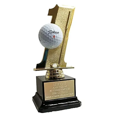 £13.95 • Buy Personalised Hole In One Golf Ball Display Stand Trophy Award Any Text Engraved