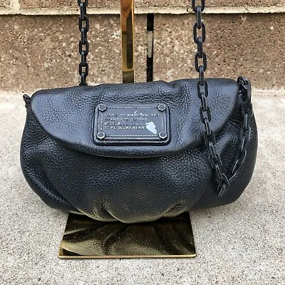 VTG MARC BY MARC JACOBS Classic Q Natasha Mini Crossbody Purse Bag Black Leather • $52.89