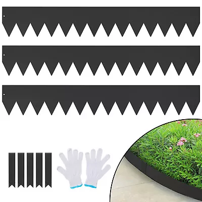 VEVOR Steel Landscape Edging 3-pack Steel Garden Edging Borders 40  L X 6  H • £22.79