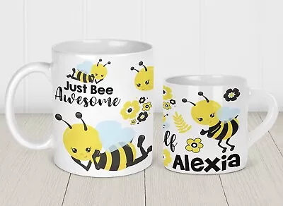 Personalised Printed Plastic/Ceramic Mug 'bee Yourself' Birthday Gift 6oz/11oz • £8.99