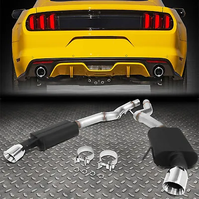 For 15-17 Ford Mustang 5.0l 4 Od Round Muffler Tip Axle Back Exhaust System • $182.88