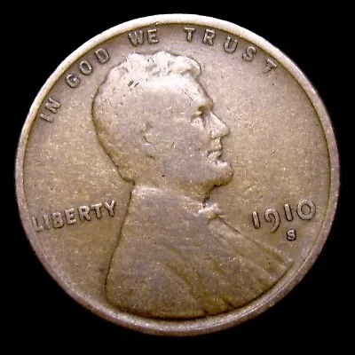 1910-S Lincoln Cent Wheat Penny ---- Nice Details Coin ---- #450P • $15