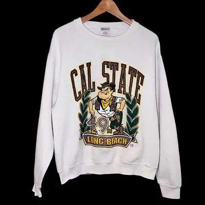 VTG Cal State Long Beach 49ers Mascot Cartoon University College Sweat Shirt L • $15.47
