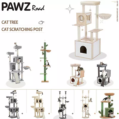 PAWZ Road Cat Tree Tower Scratching Post Scratcher Cat Condo House Bed Furniture • $72.99