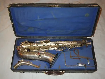 Vintage Robert Drouet Alto Saxophone - Silver French? Stencil - For Restoration • $428.27