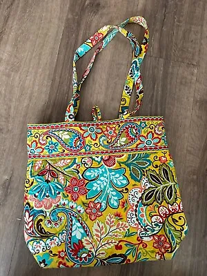 Vera Bradley Shoulder Purse Bag Tote Yellow Provencal Toggle • $24.50