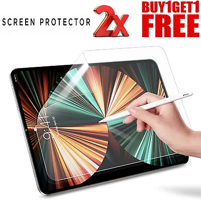 2 Pack Screen Protector Clear Film For Apple IPad 2 3 4 12.9 2018 2020 2021 • £2.99