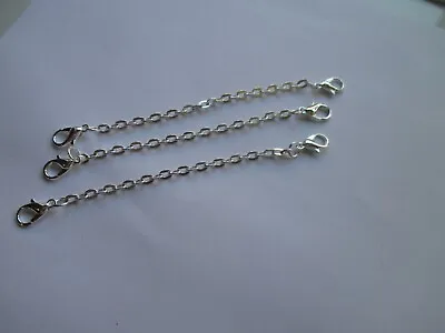 UK 3 Pcs 4 Inch Silver Extension Necklace Bracelet Jewellery Extender Flat Chain • £3.25
