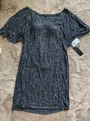 NEW Aidan Mattox Dress 12 Beaded  Blouson Wedding Formal Cocktail Dinner Gown • $80