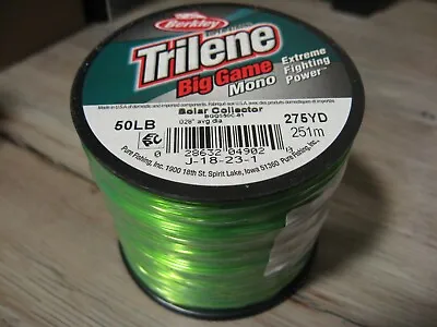 Berkley Trilene Big Game Mono Fishing Line 50 LB 275 Yards Solar Collector • $8.60