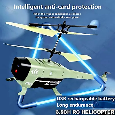 RC Helicopter Drone Remote Control 3.5CH 28cm Large Anti Fall 2.4Ghz Kids Gift • $32.88