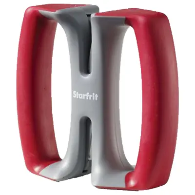 Starfrit Butterfly Knife Sharpener 2 Stage Spring Loaded Ceramic Stones Red • $7.99