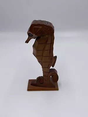 Vintage Hawaiian Milo Wood Hand Carved Seahorse Perfume Bottle (empty) 7  Tall • $65