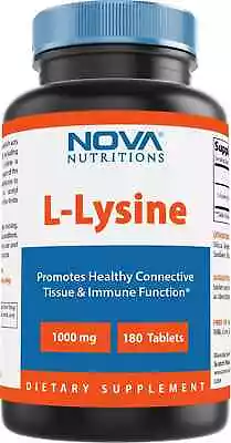 Nova Nutritions L-Lysine 1000 Mg 180 Tablets • $11.99