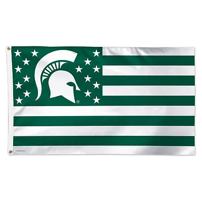 Michigan State University Stars And Stripes NCAA Flag - Deluxe 3' X 5' • $19.99