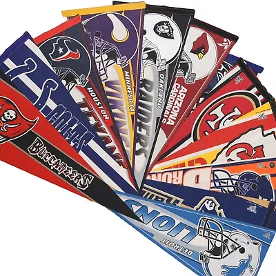 NFL Vintage Pennant Lot Of 25 Wincraft Sports 30x12 • $124.95