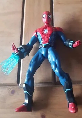 Hasbro SpiderMan Ultimate Electro Web 10  Action Figure Lights Talking 2012 Used • £4.99