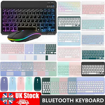 Backlit Bluetooth Touchpad Keyboard Mouse For IMac IPad IPhone Android Tablet PC • £15.89