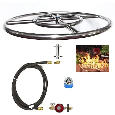 Fr36ck: Basic Propane Diy Gas Fire Pit Kit & 36  Lifetime Warranted 316 Burner • $337