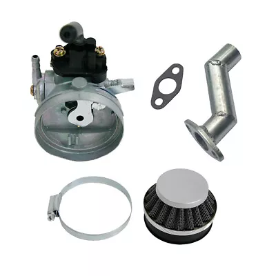 Silver Racing Carburetor Manifold Kit For 49 66 70 80cc Motorized Bicycle • $23.99