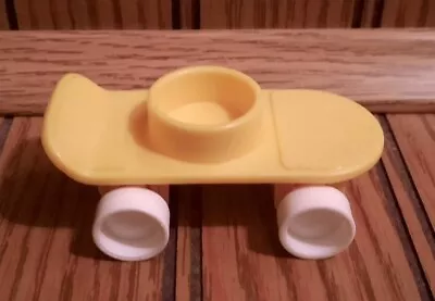 Vintage Fisher Price Little People Yellow Skateboard For School 2550 • $6.95