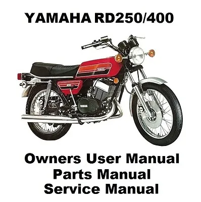 YAMAHA RD400 RD250 RD 250 Owners Workshop Service Repair Parts Manual PDF Files • $15.99