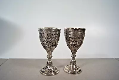 Vintage Corbell & Co Silver-Plated Cordial Mini Goblets ~ Set Of 2 • £24.05
