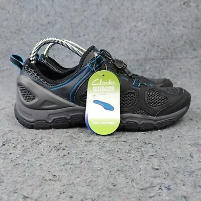 Clarks Outdoor Vibram Hiking Shoes Mens 7 Waterproof Low Top Pull Tie Black • $39