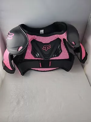 $29.95 • Buy Fox Racing Youth M-l Peewee Titan Chest Guard-black/pink (tk)