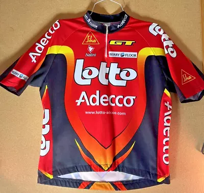 LOTTO Adecco Team Cycling Jersey Size 9 Nalini GT Racing 1/4 Zip • $19.01