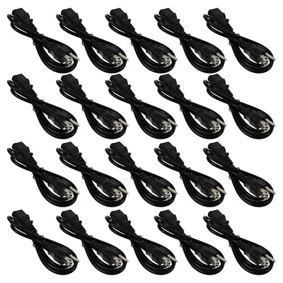 Lot Of 100 Standard AC Male Power Cord Cable Monitor Computer PC 3-Prong 44 Inch • $89.89