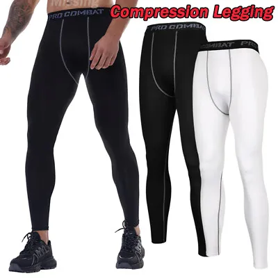 Men's Compression Pants Long Leggings Base Layer Running Workout Sports Pants • $16.79