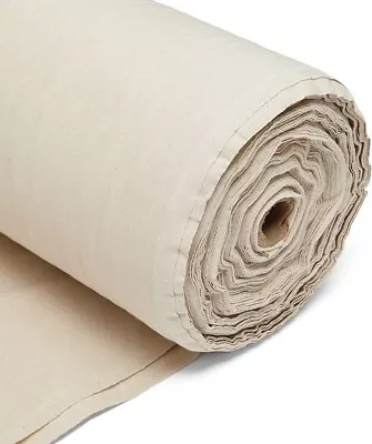 Prestige Cream Calico Fabric – Medium Weight – Craft Upholstery  72  - PER METER • £5.39