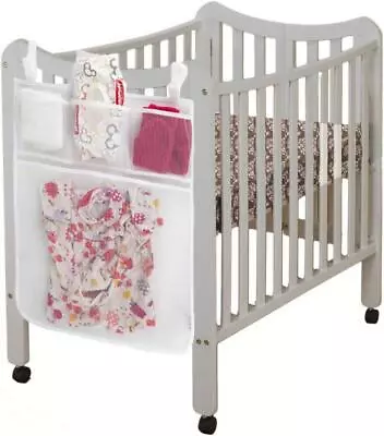 Nursery Nappy Caddy Organiser Baby Hanging Mesh Storage Bag Bed Bedside Pouch • $32.45