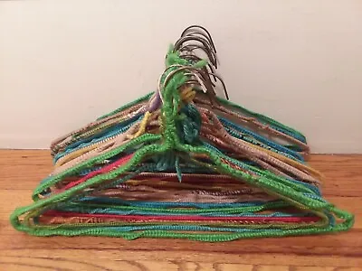 Lot Of 22 Vintage Crocheted Wire Hangers 1960s / 1970s • $25
