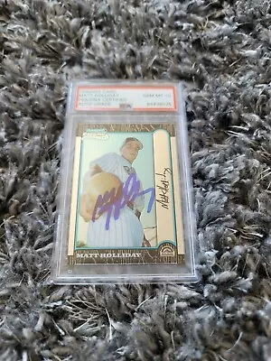 Matt Holliday Signed 1999 Bowman Chrome Rookie Card #400 PSA/DNA GEM MT 10 AUTO • $249.99