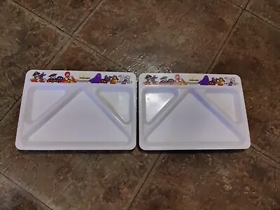 2-Vintage 1987  McDonalds Plastic White Divided Food Tray • $20