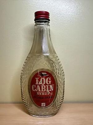 Vintage Log Cabin Syrup Bottle 1887 Bottle Metal Cap • $9.99