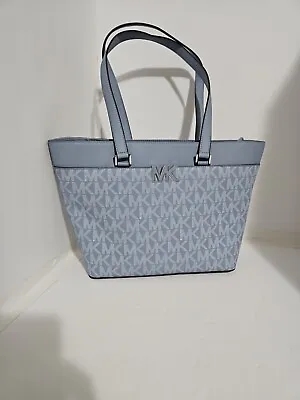 NWT Michael Kors Florence Chambray Large Blue Tote Handbag  • $140