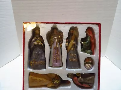 Holiday Style Nativity Set Modern Look 7 Pc Set Nib • $19.95