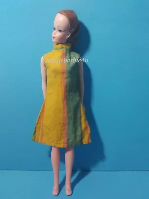 Vintage Dress Gold Green Stripe / Barbie Doll Bild Lilli Babs Suzette Mitzi Size • $39.99