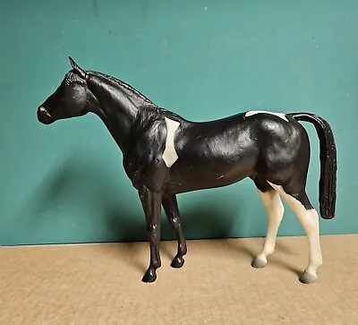 Breyer Model Horse #732 Spotted Trakehner Warmblood - Retired 1990 Black White • $14