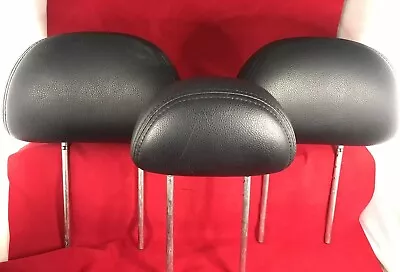 01-09 FORD ESCAPE MARINER TRIBUTE REAR HEADREST SET 3 BLACK Textured Leather • $109.99