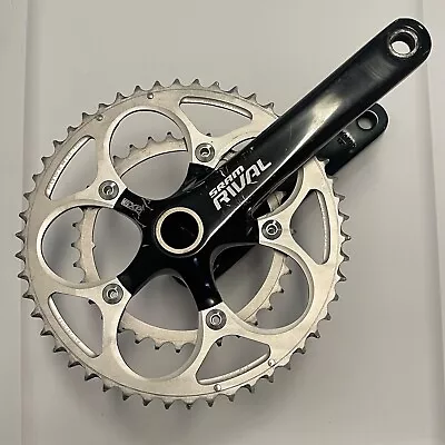 Sram Rival Road Crank 175 GXP OCT Compact Black Double Crankset 50/34 • $59.95